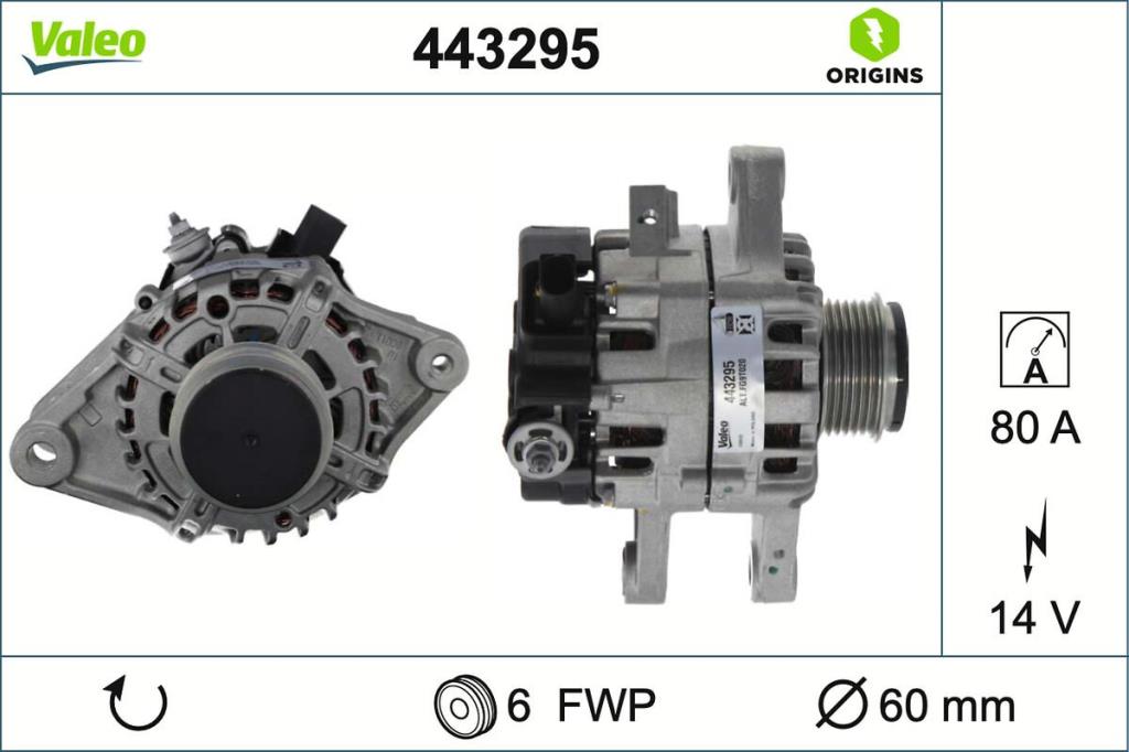 Alternateur VALEO 443295