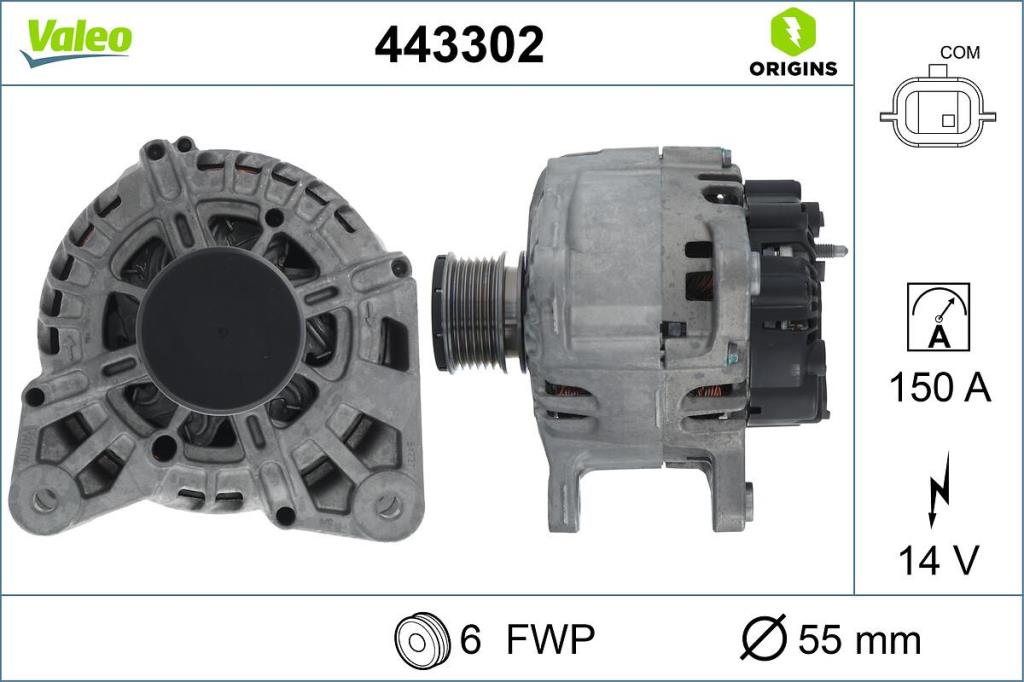 Alternateur VALEO 443302