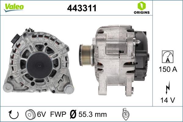 Alternateur VALEO ref. 443311