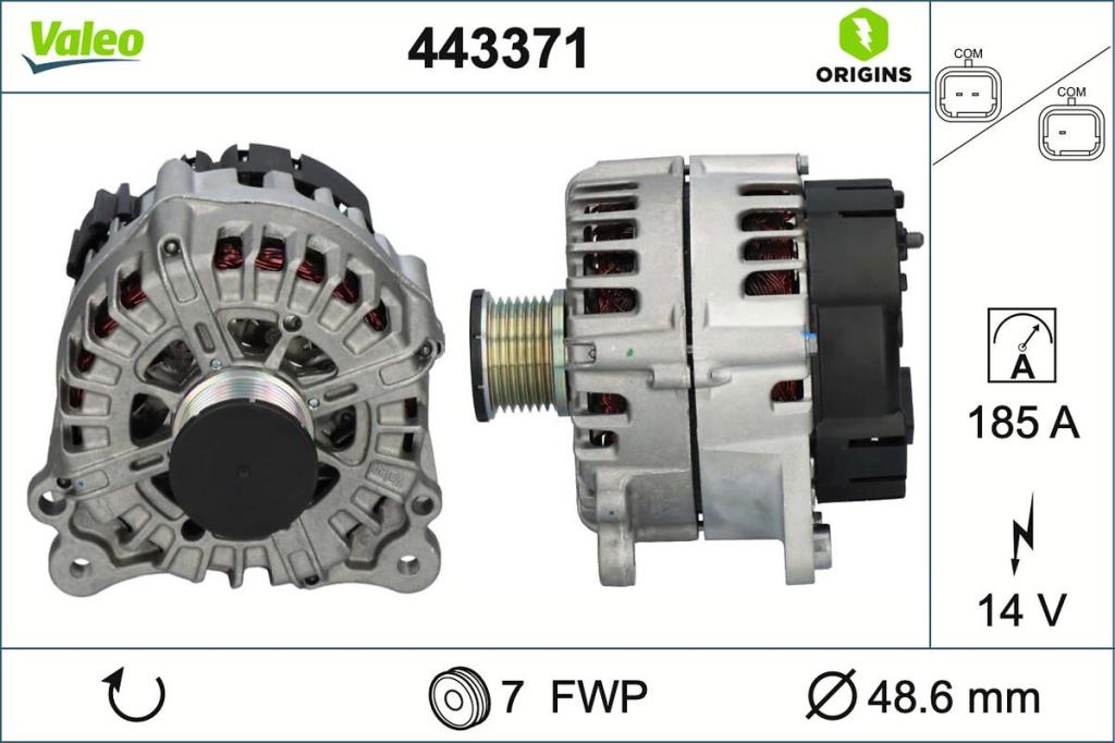 Alternateur VALEO ref. 443371