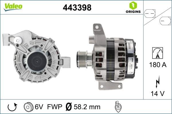 Alternador VALEO ref. 443398