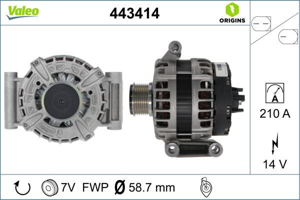 Alternador VALEO ref. 443414