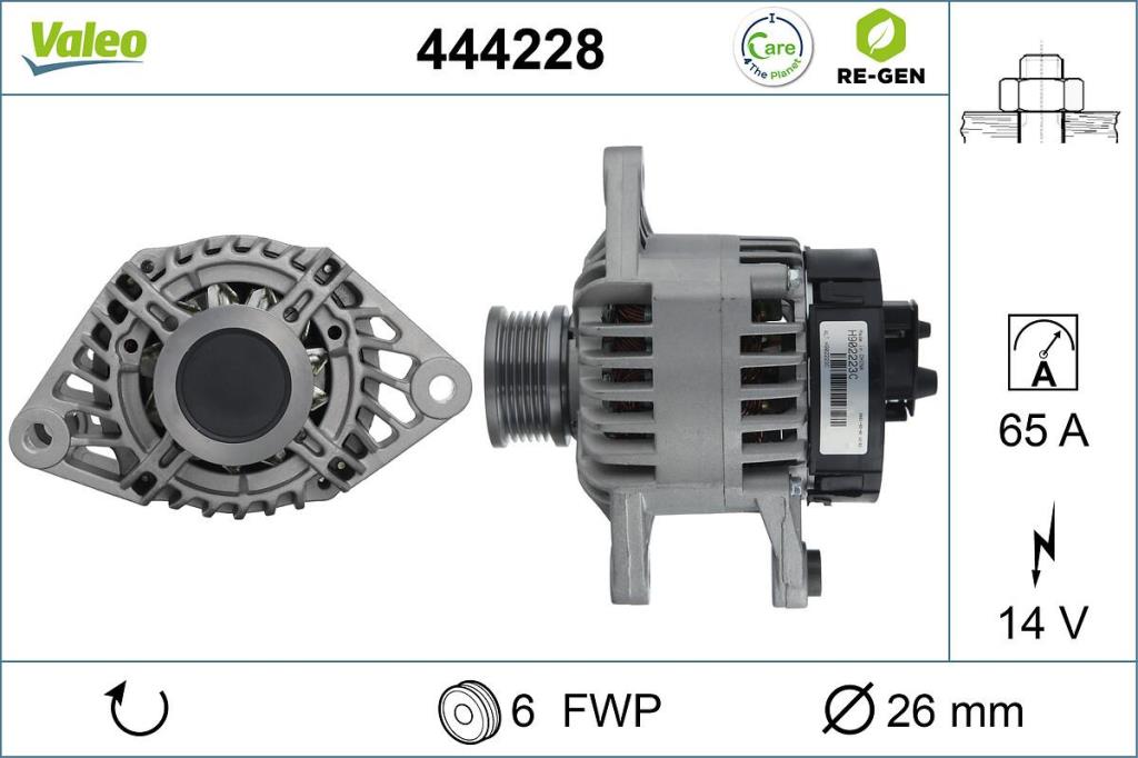 Alternateur VALEO ref. 444228