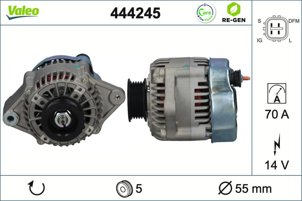 Alternador VALEO ref. 444245
