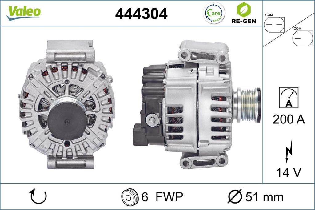 Alternador VALEO ref. 444304