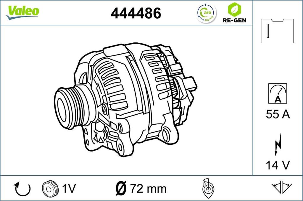 Alternateur VALEO ref. 444486