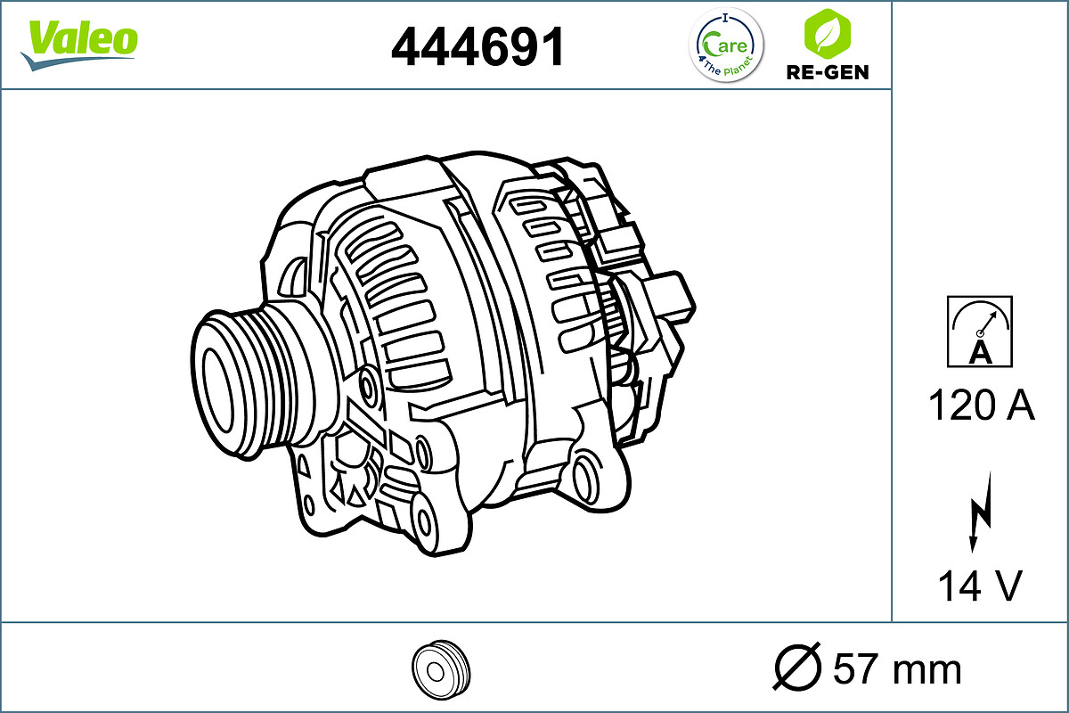 Alternador VALEO ref. 444691