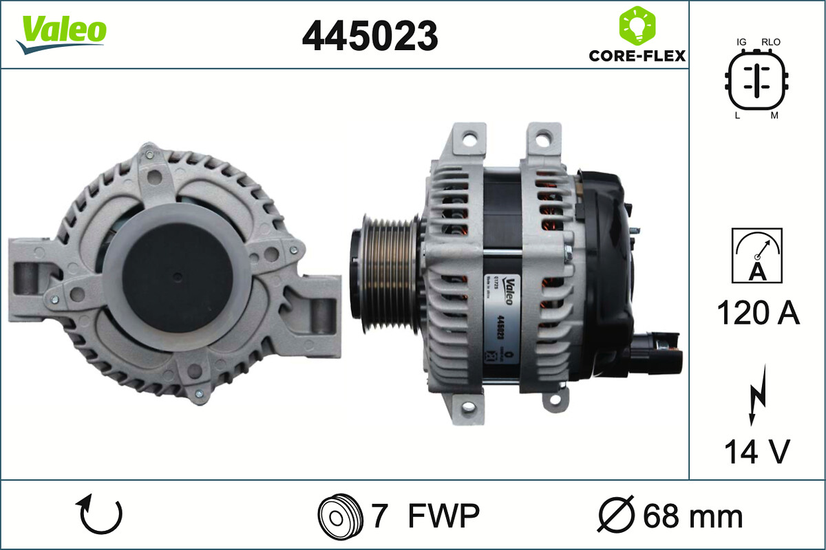Alternador VALEO ref. 445023