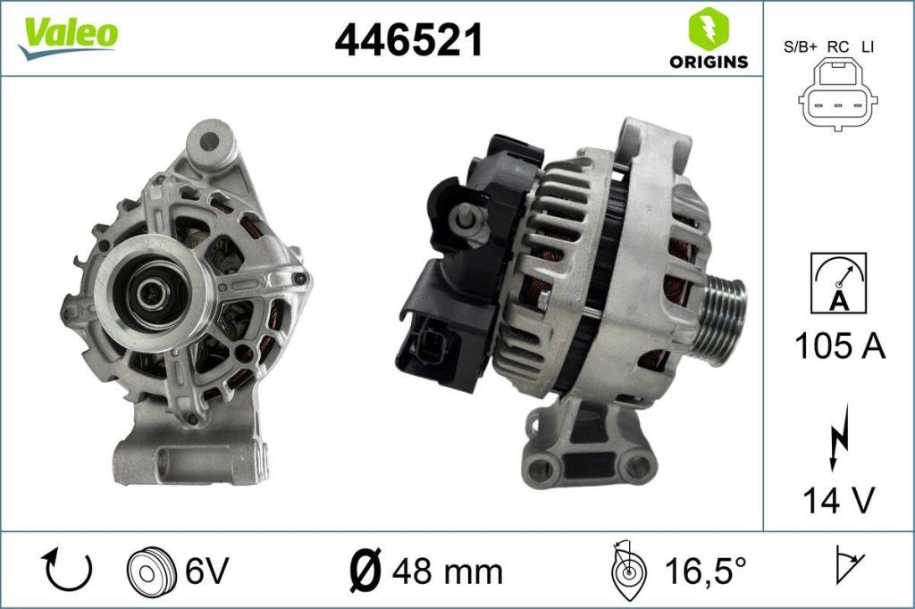 Alternateur VALEO 446521