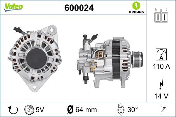 Alternateur VALEO ref. 600024