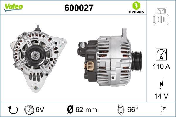 Alternateur VALEO ref. 600027