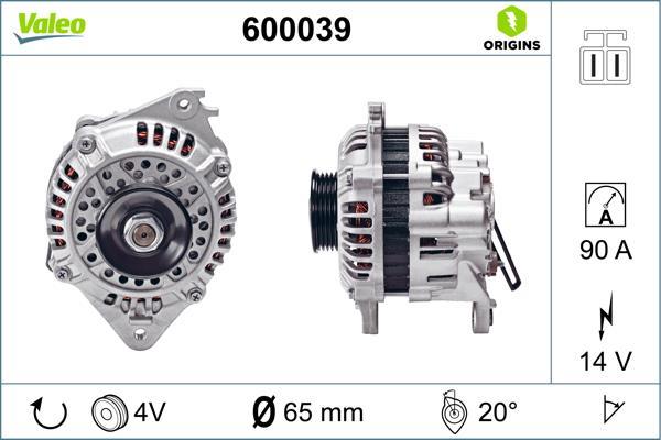 Alternateur VALEO ref. 600039