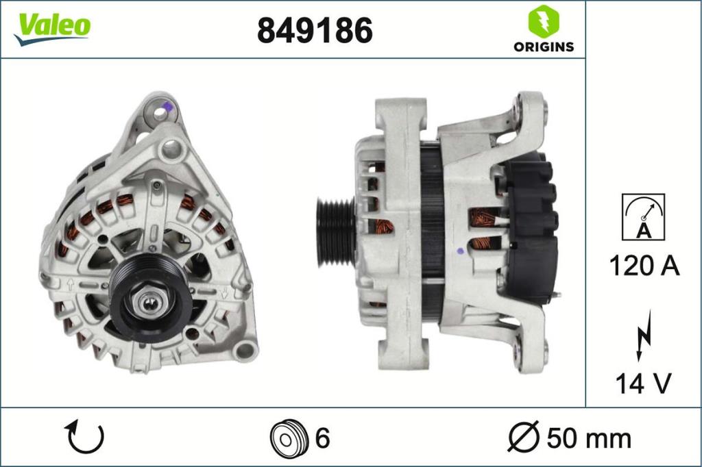 Alternateur VALEO 849186