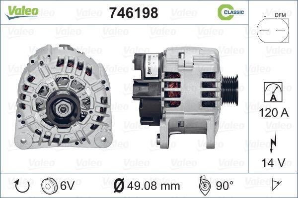 Alternador VALEO ref. 746198