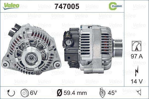 Alternateur VALEO ref. 747005