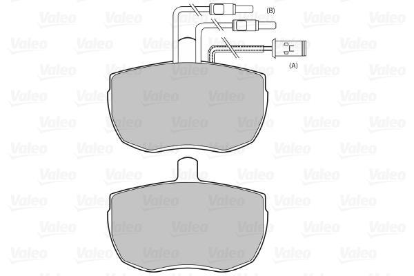 Jeu de 4 plaquettes de frein VALEO ref. 598380