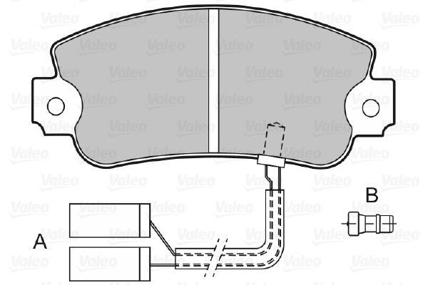 Jogo de 4 pastilhas de travão VALEO ref. 598126