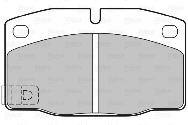 Jeu de 4 plaquettes de frein VALEO ref. 598182
