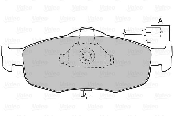 Jeu de 4 plaquettes de frein VALEO ref. 598033