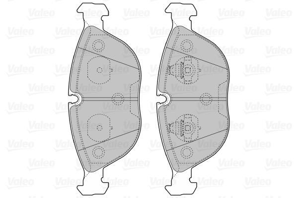 Jeu de 4 plaquettes de frein VALEO 598712