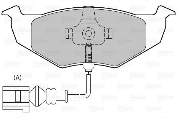 Jeu de 4 plaquettes de frein VALEO ref. 598805