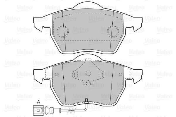 Jeu de 4 plaquettes de frein VALEO ref. 598355