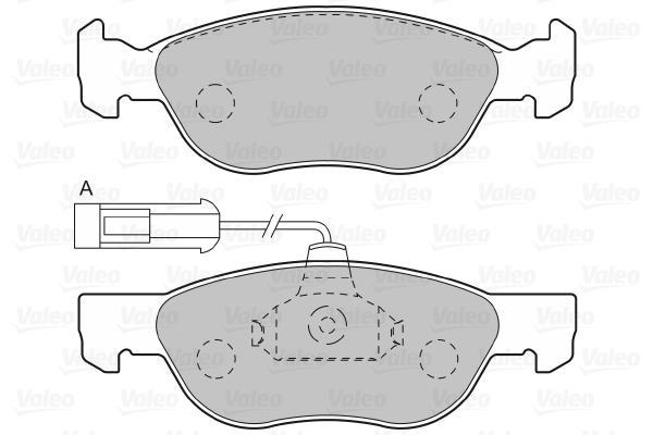 Jeu de 4 plaquettes de frein VALEO ref. 598041