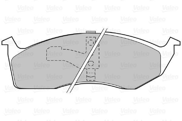 Jeu de 4 plaquettes de frein VALEO ref. 598556