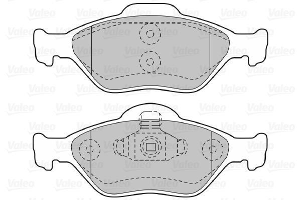Jeu de 4 plaquettes de frein VALEO 598564
