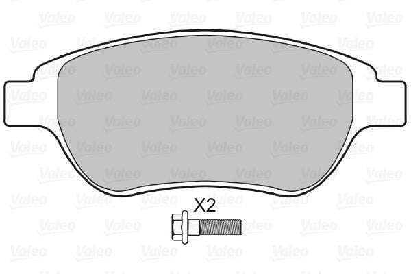 Jeu de 4 plaquettes de frein VALEO 598465