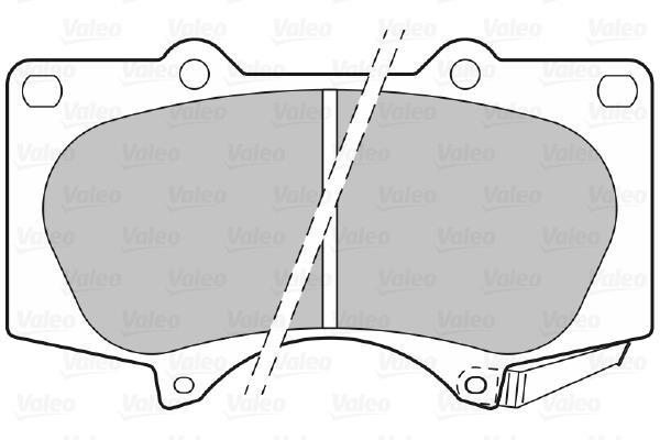 Jeu de 4 plaquettes de frein VALEO ref. 598857