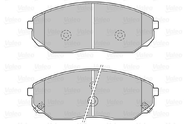 Jeu de 4 plaquettes de frein VALEO ref. 598654