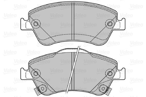 Jeu de 4 plaquettes de frein VALEO ref. 601040