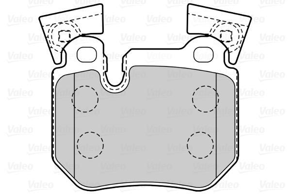 Jeu de 4 plaquettes de frein VALEO ref. 601548
