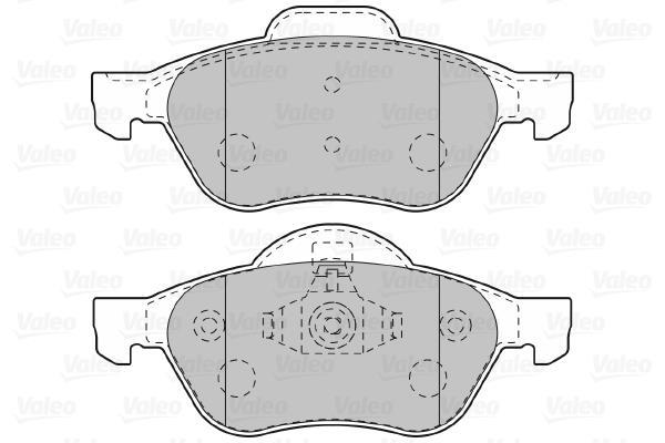 Jeu de 4 plaquettes de frein VALEO ref. 601012