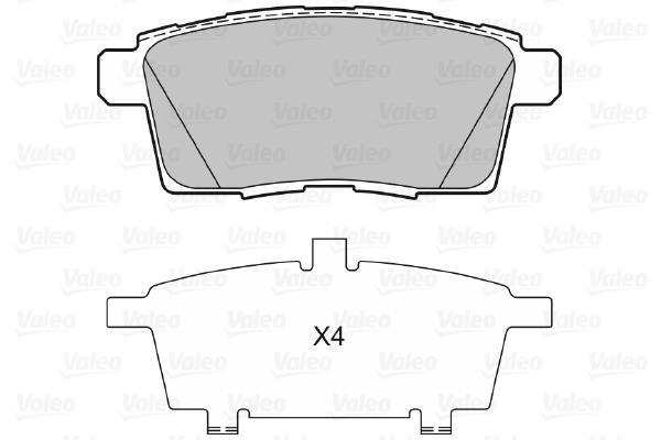 Jeu de 4 plaquettes de frein VALEO ref. 601336