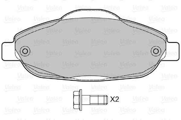 Jeu de 4 plaquettes de frein VALEO 598927