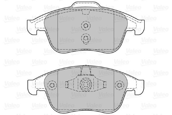 Jeu de 4 plaquettes de frein VALEO ref. 601066