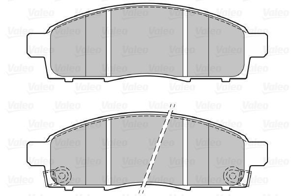 Jeu de 4 plaquettes de frein VALEO ref. 601125