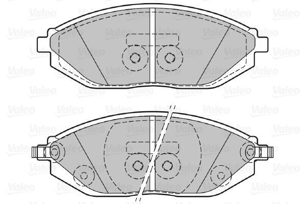 Jeu de 4 plaquettes de frein VALEO ref. 601291