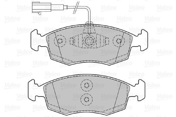 Jeu de 4 plaquettes de frein VALEO ref. 601298