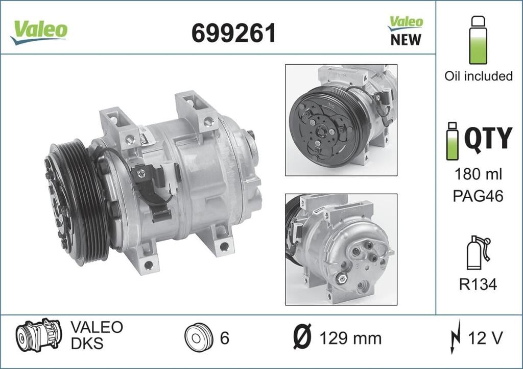Compresseur, climatisation VALEO ref. 699261