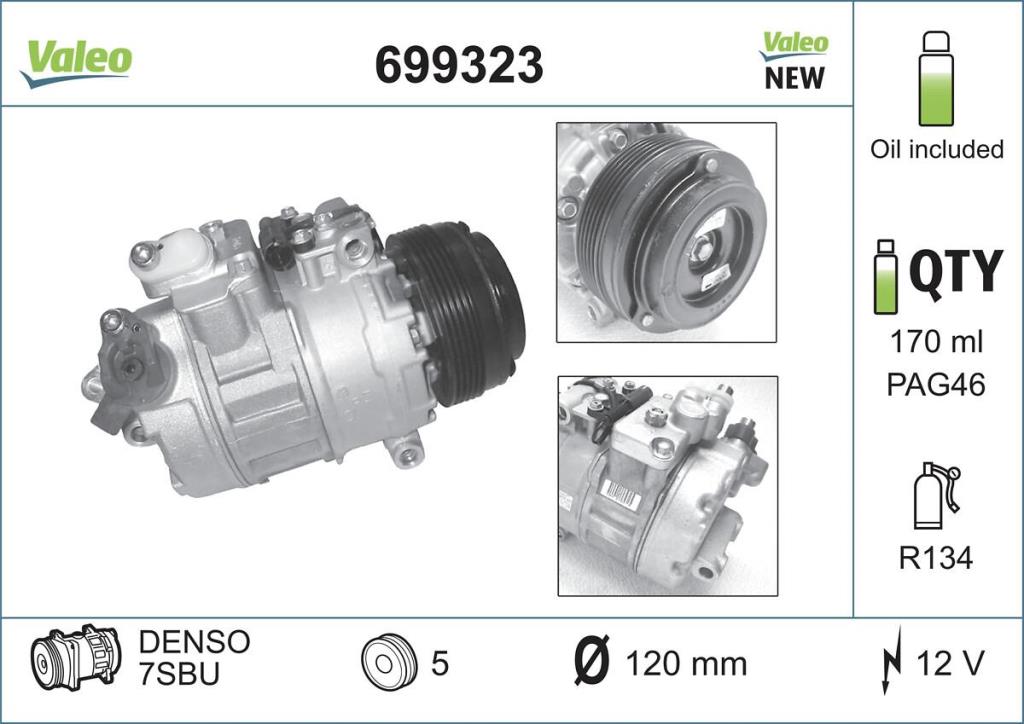 Compresseur, climatisation VALEO ref. 699323