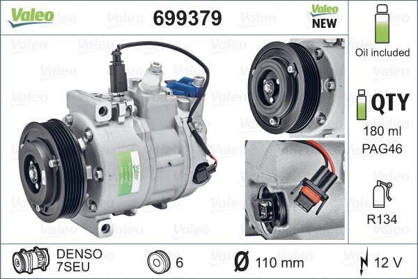 Compresseur, climatisation VALEO ref. 699379