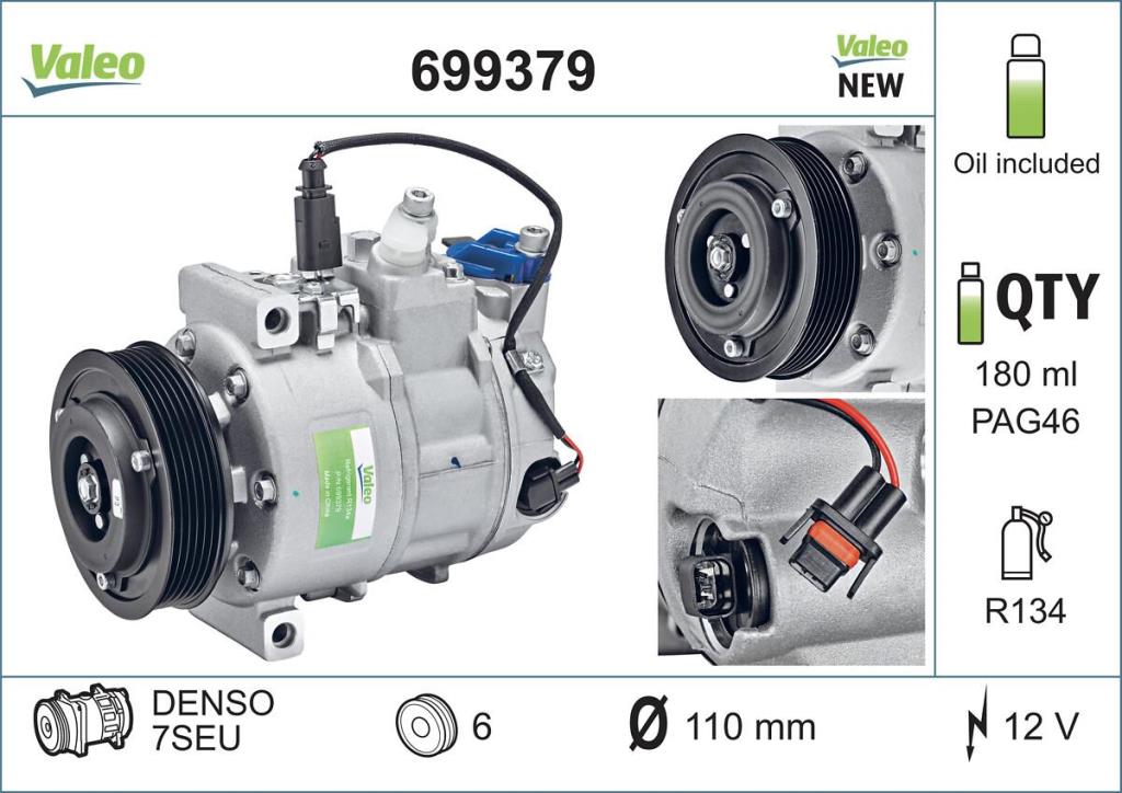 Compresseur, climatisation VALEO ref. 699379