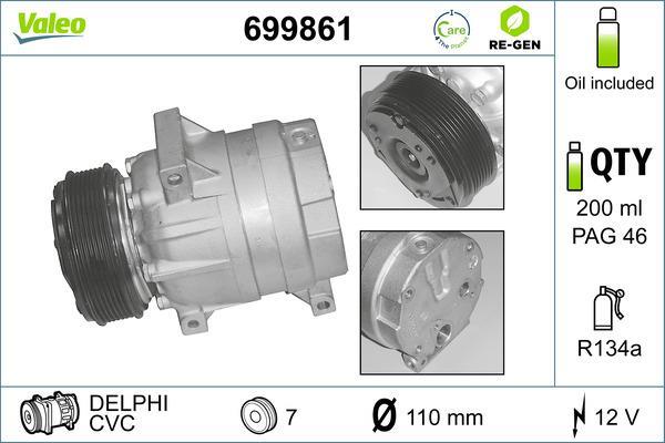 Compressor de climatização VALEO ref. 699861