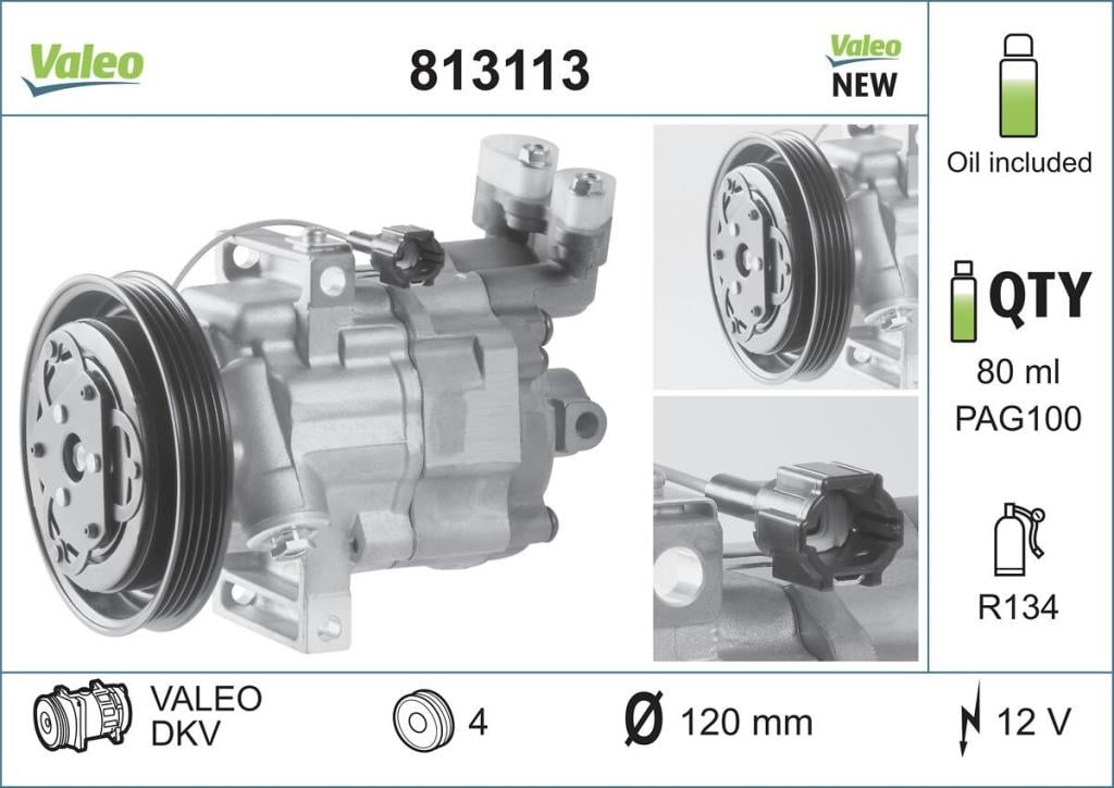 Compresseur, climatisation VALEO ref. 813113