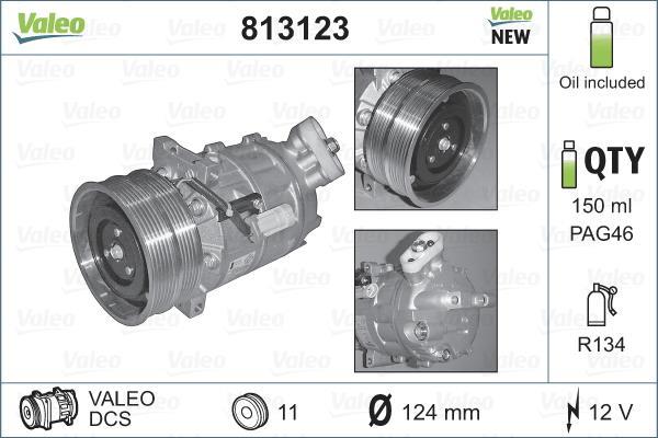 Compressor de climatização VALEO ref. 813123