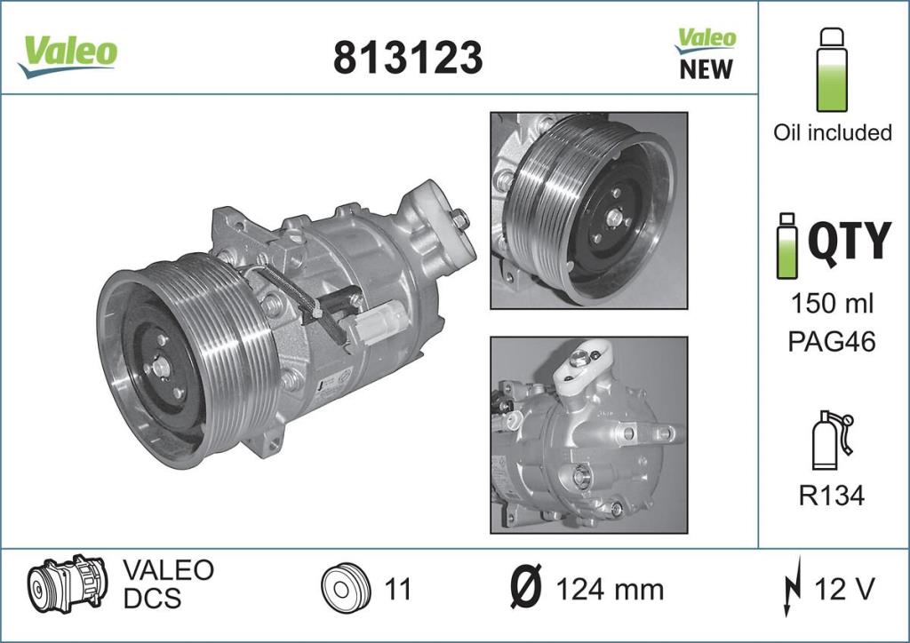 Compressor de climatização VALEO ref. 813123
