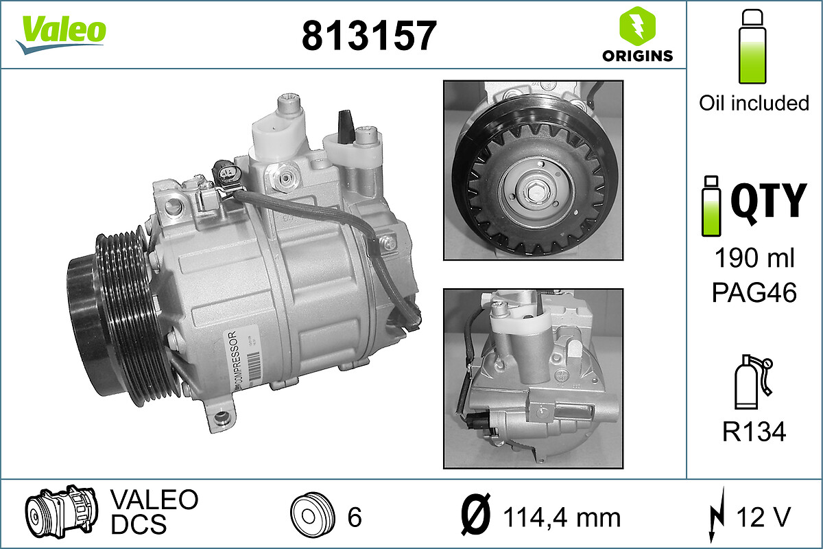 Compressor de climatização VALEO ref. 813157